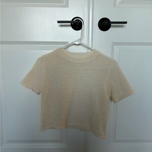 Cream Crop Top